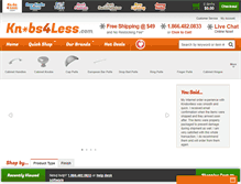 Tablet Screenshot of knobs4less.com